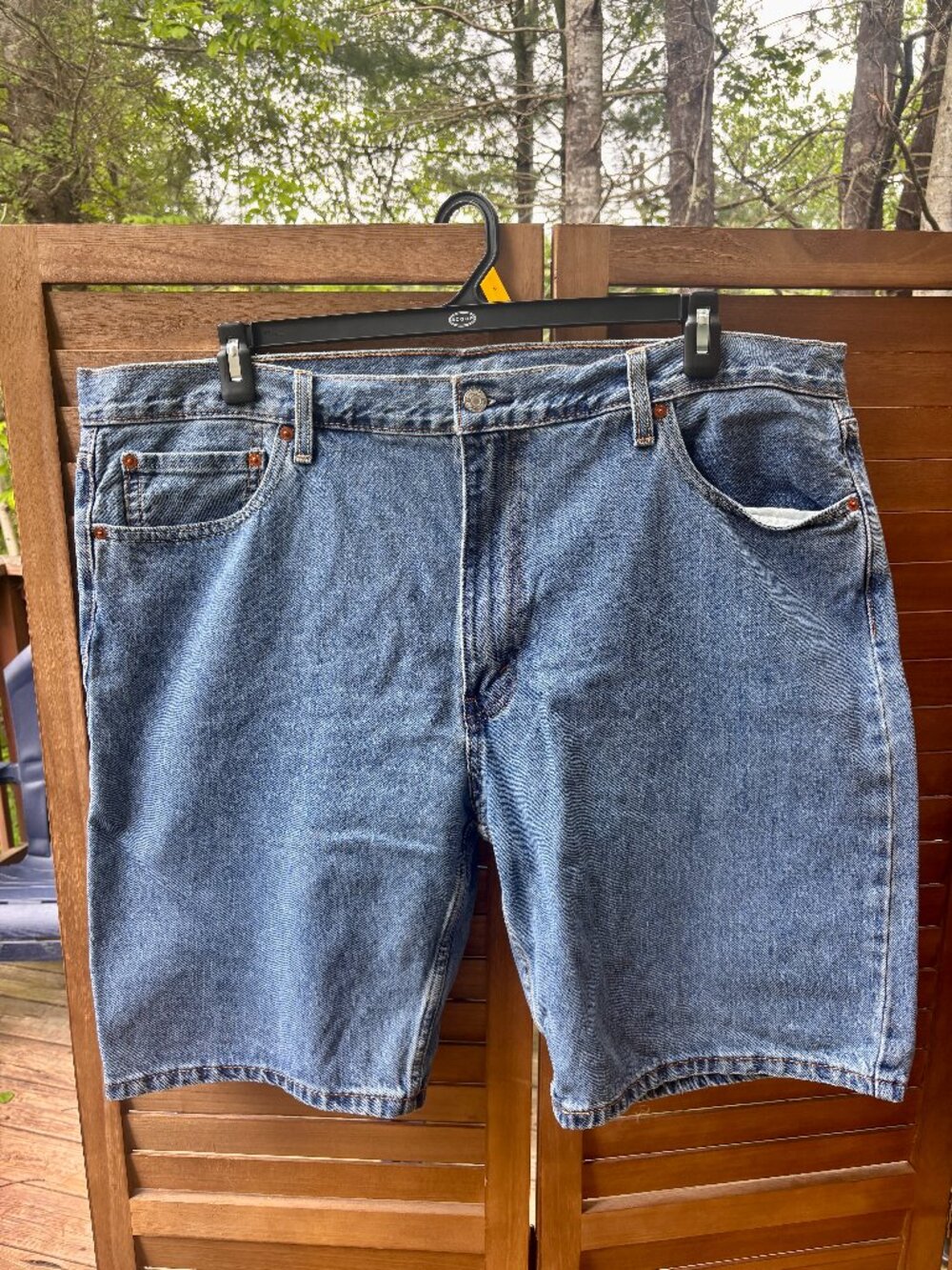 Levi's 405 Men's Denim Shorts Size 44 Blue Classic Relaxed Fit Jean Shorts